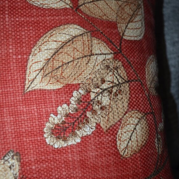 Autumn Leaves Pillow, P/Kaufmann & Robert Allen Designer Fabrics, Handcrafted - Picture 3 of 13